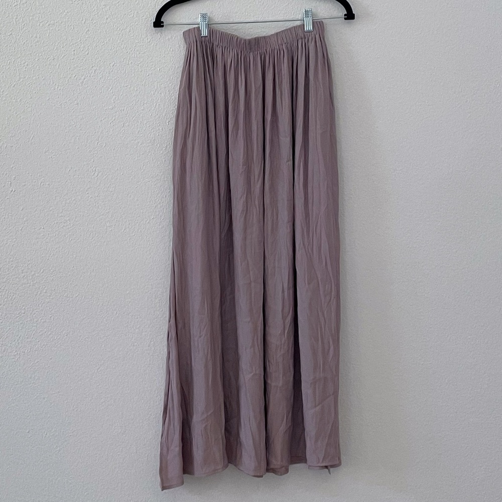 Pink Blush midi maxi silky mauve skirt